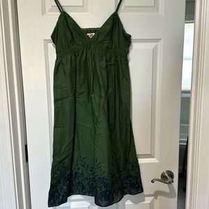 Kelly green linen sundress